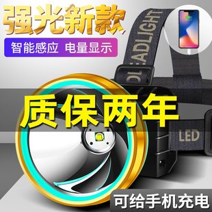 户外手电筒钓鱼专用夜钓矿灯 LED头灯强光充电超亮感应氙气头戴式