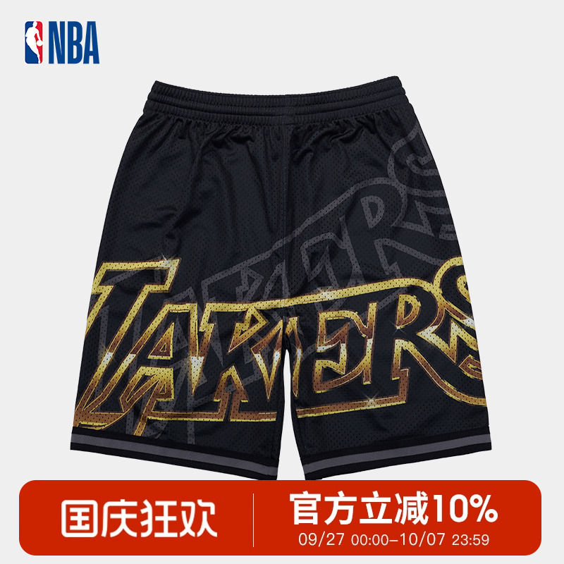 NBA篮球服湖人队青少年大童学生夏季户外运动球裤短裤