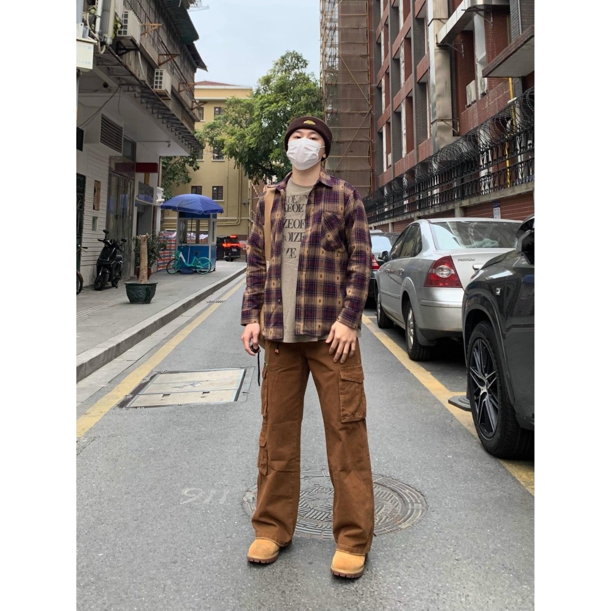 美式复古格子衬衫男女春秋季宽松休闲长袖情侣衬衣外套潮