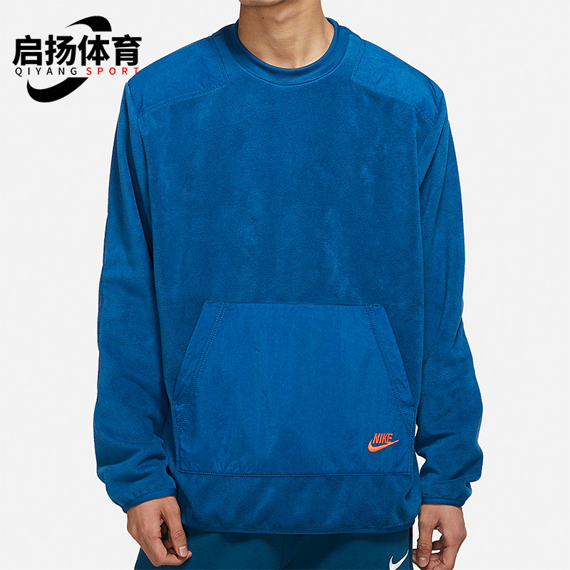 耐克春季男子圆领毛绒卫衣套头衫
