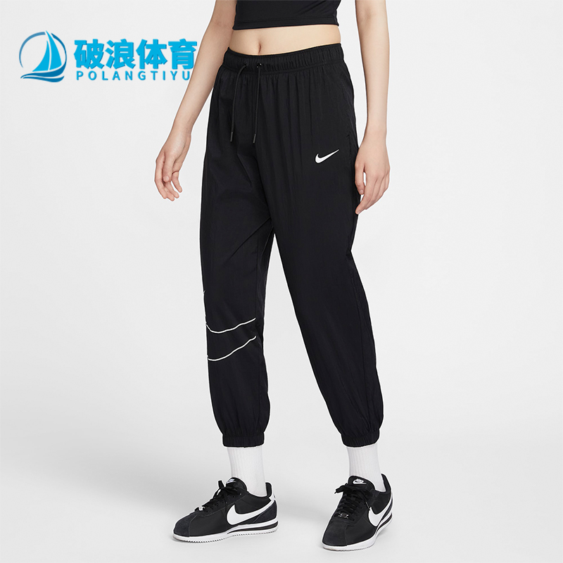 耐克女士时尚印花大勾收口长裤