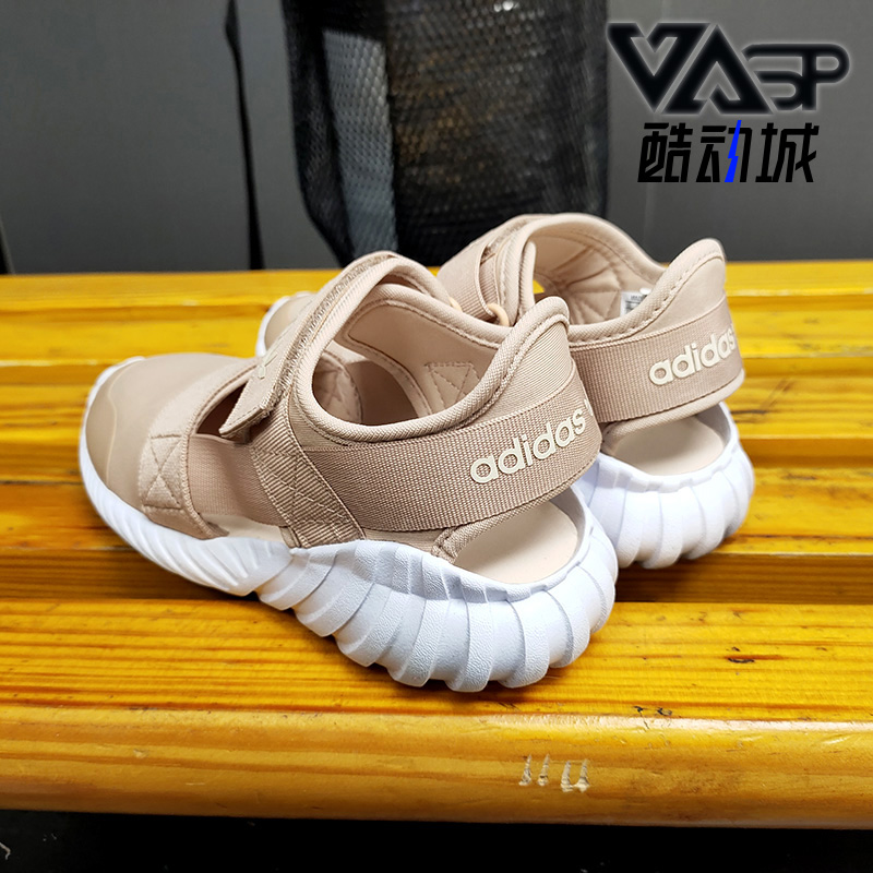 阿迪达斯三叶草大童运动凉鞋