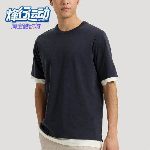 Adidas/阿迪达斯正品COTTON T-SHIRT男士简约日常短袖T恤KG0823