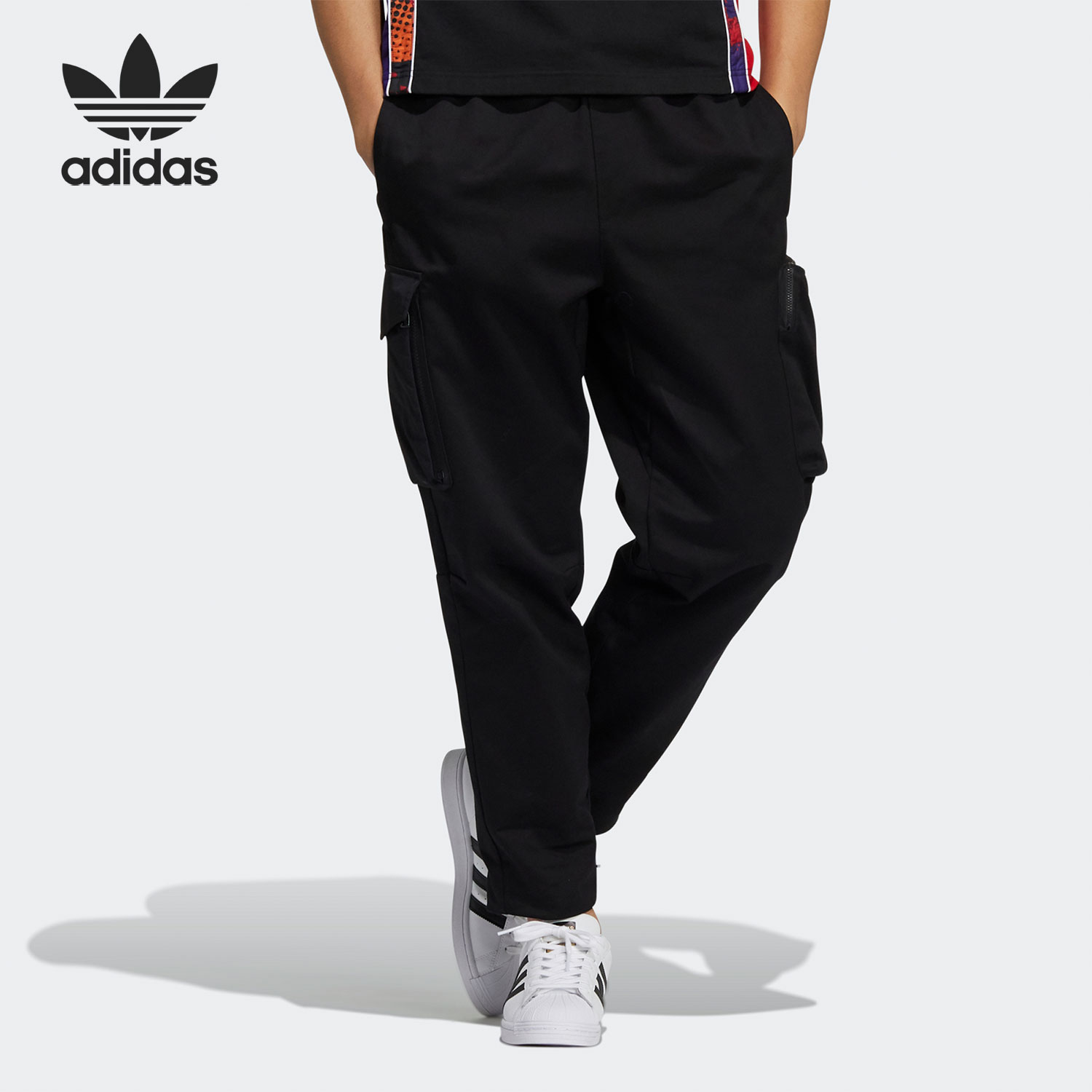 Adidas/阿迪达斯正品三叶草休闲男子时尚潮流运动长裤 HC0377