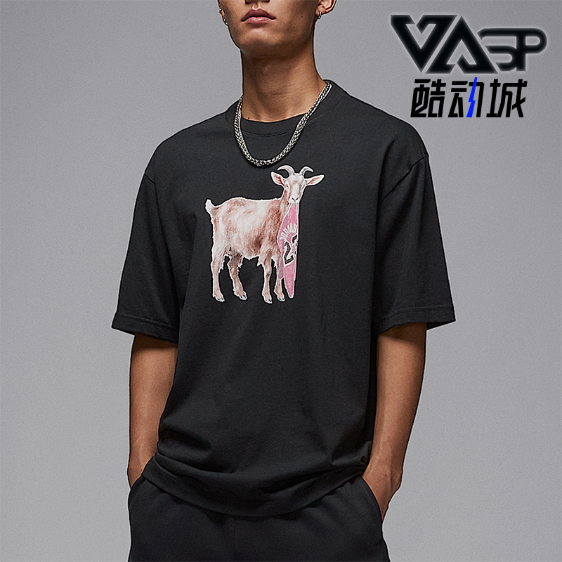 Nike/耐克正品JORDAN男士休闲透气图案印花宽松短袖IF0787-010