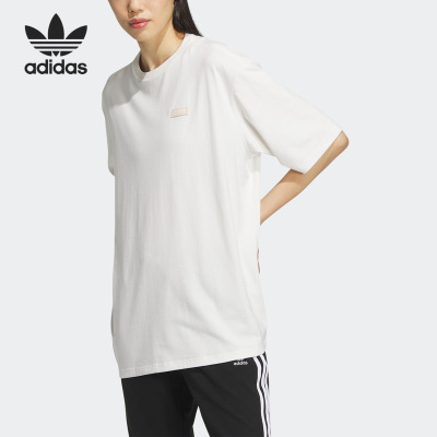Adidas/阿迪达斯正品三叶草2023夏新款女子印花运动T恤IK8614