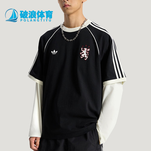Adidas/阿迪达斯正品BLK T-SHIRT三条纹男士经典运动短袖KY2197