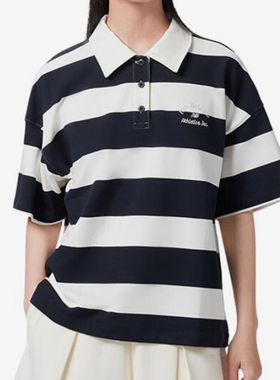 New Balance/NB正品夏季新款女子条纹翻领短袖POLO衫NFE22412-MIX