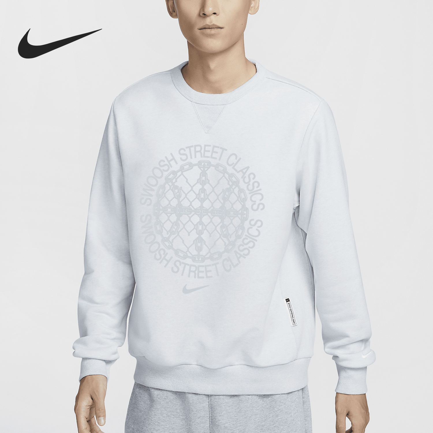 Nike/耐克正品Dri-FIT男士印花宽松篮球运动卫衣FZ0683-045