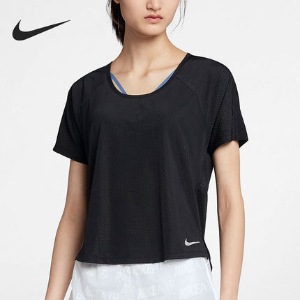 Nike/耐克正品休闲女子时尚运动圆领透气短袖上衣 AJ8142-010