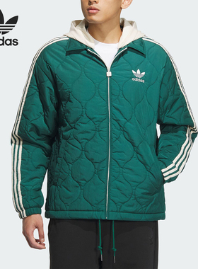 Adidas/阿迪达斯官方正品三叶草新款男士保暖休闲运动棉服IW6285