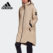 FI0598 女子户外防水可收纳运动连帽夹克外套 Adidas 阿迪达斯正品