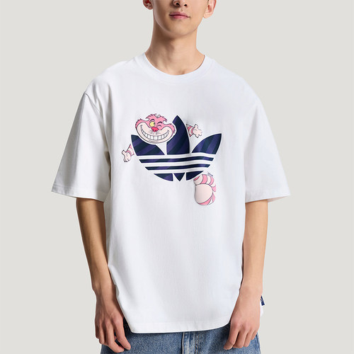 Adidas/阿迪达斯正品三叶草新款男女白色休闲短袖T恤KY8305