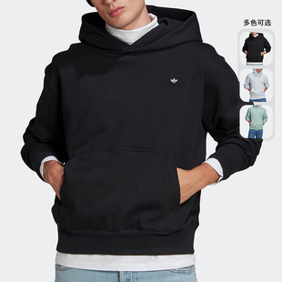 简约运动连帽套头衫 三叶草情侣款 GN3383 阿迪达斯正品 Adidas