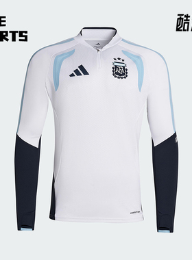 Adidas/阿迪达斯正品2025冬季款男士套头立领拼接足球上衣JZ5969