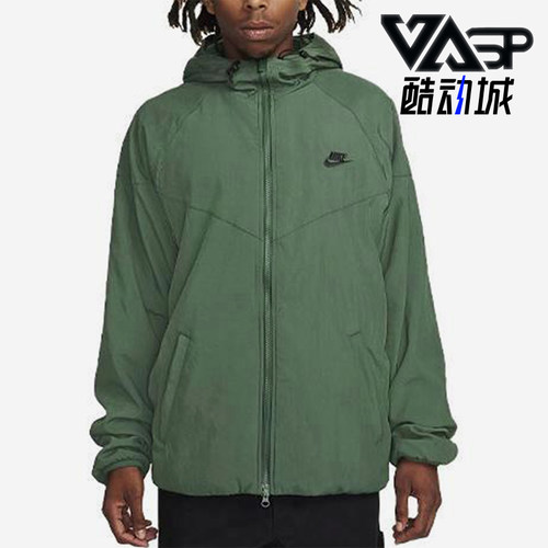 Nike/耐克正品男士刺绣宽松休闲运动连帽夹克外套FB8618-323