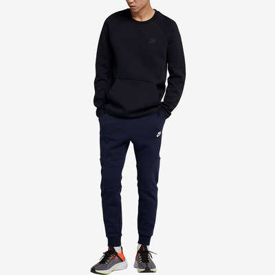 Nike耐克正品Tech Fleece男款插肩袖长袖圆领套头卫衣928472-010
