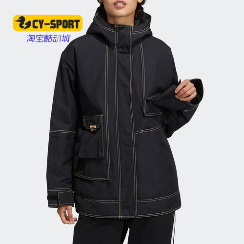 阿迪达斯女子连帽运动棉服