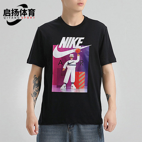 Nike/耐克正品Sportswear新款男黑色亲肤经典短袖T恤CW0411-010