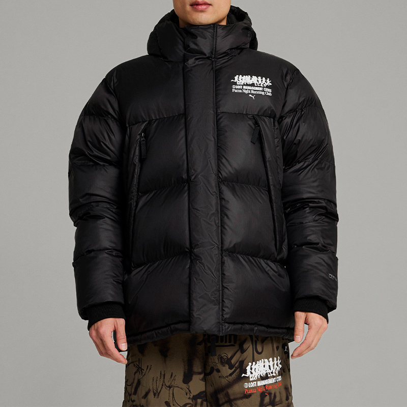 Puma/彪马正品LMC联名款男士连帽宽松保暖夹棉外套626557-01