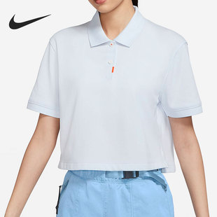 DC3427 Nike 短袖 耐克正品 085 运动休闲女子高腰翻领POLO衫