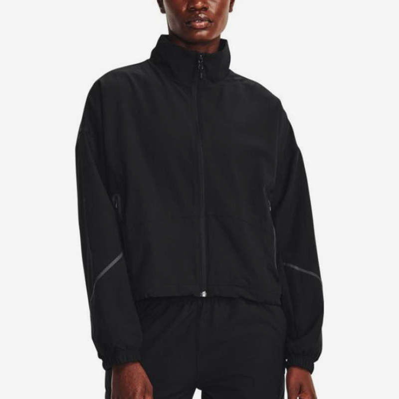 UA/安德玛正品运动女士梭织训练宽松轻盈立领夹克外套1374889-001