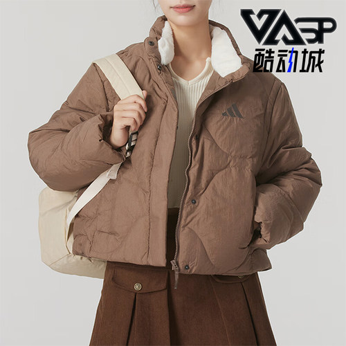 阿迪达斯女士防风立领外套