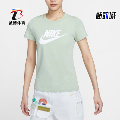 耐克女士圆领针织简约短袖T恤
