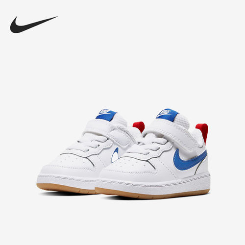 Nike耐克正品婴幼童Court Borough Low 2减震板鞋BQ5453-109
