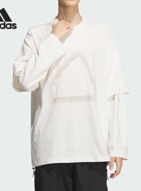 Adidas/阿迪达斯官方正品当季新款男士宽松圆领休闲长袖JI9879