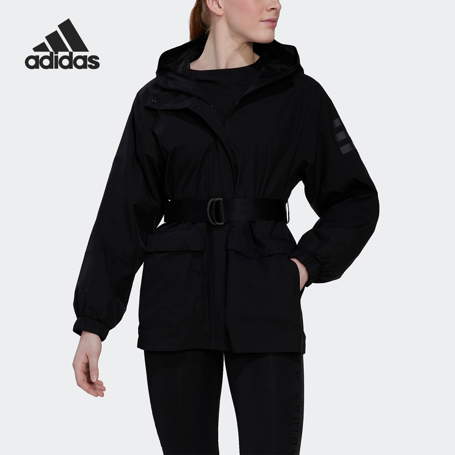 Adidas/阿迪达斯正品秋季新款女子户外运动连帽外套HG8585