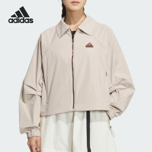 女士休闲耐磨宽松外套JJ1111 2024新款 Adidas 阿迪达斯官方正品
