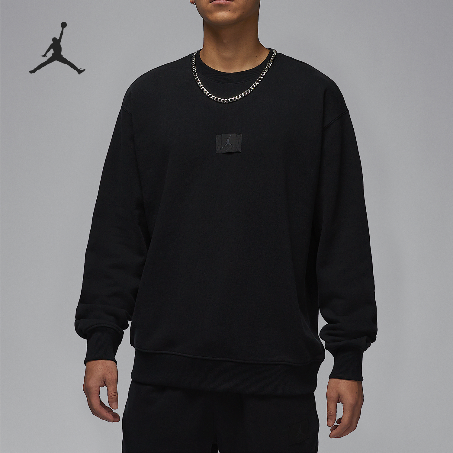 Nike/耐克正品JORDAN男士薄绒圆领运动保暖卫衣FV7260-010
