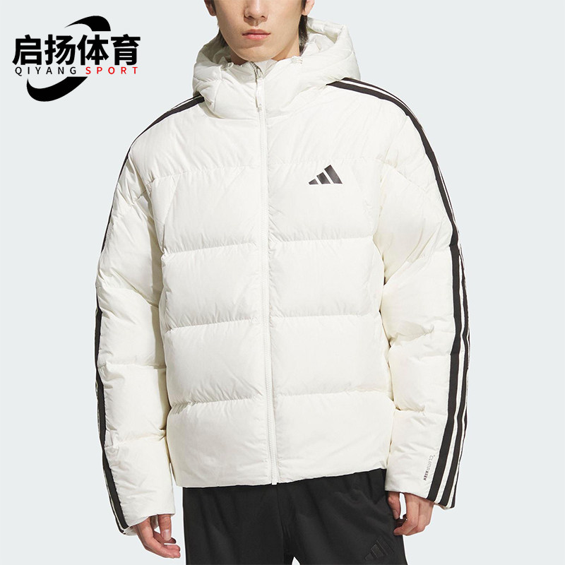 Adidas/阿迪达斯正品3S PUFF D JKT男士连帽保暖日常羽绒服KC2494