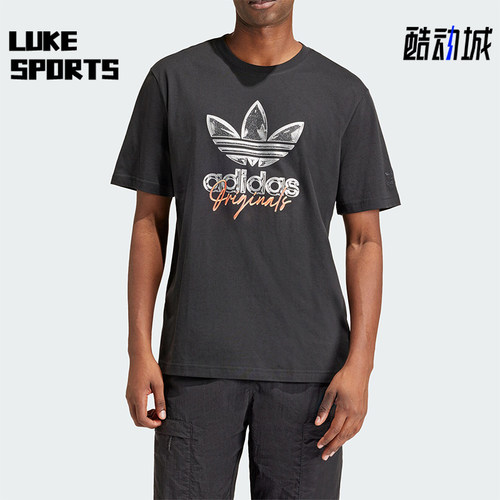 阿迪达斯男士运动时尚短袖