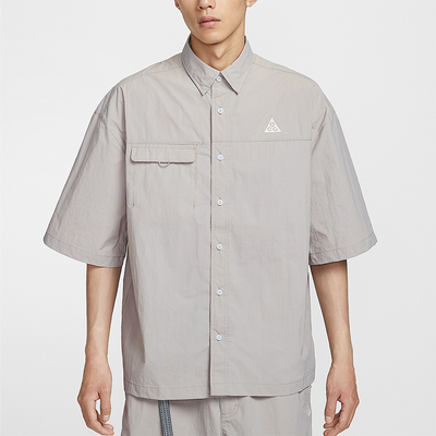 Nike/耐克正品2025夏季款男士宽松翻领经典梭织衬衫HJ2884-009