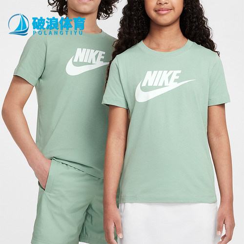 Nike/耐克正品2025大童圆领宽松经典透气复古短袖T恤FZ5178-037