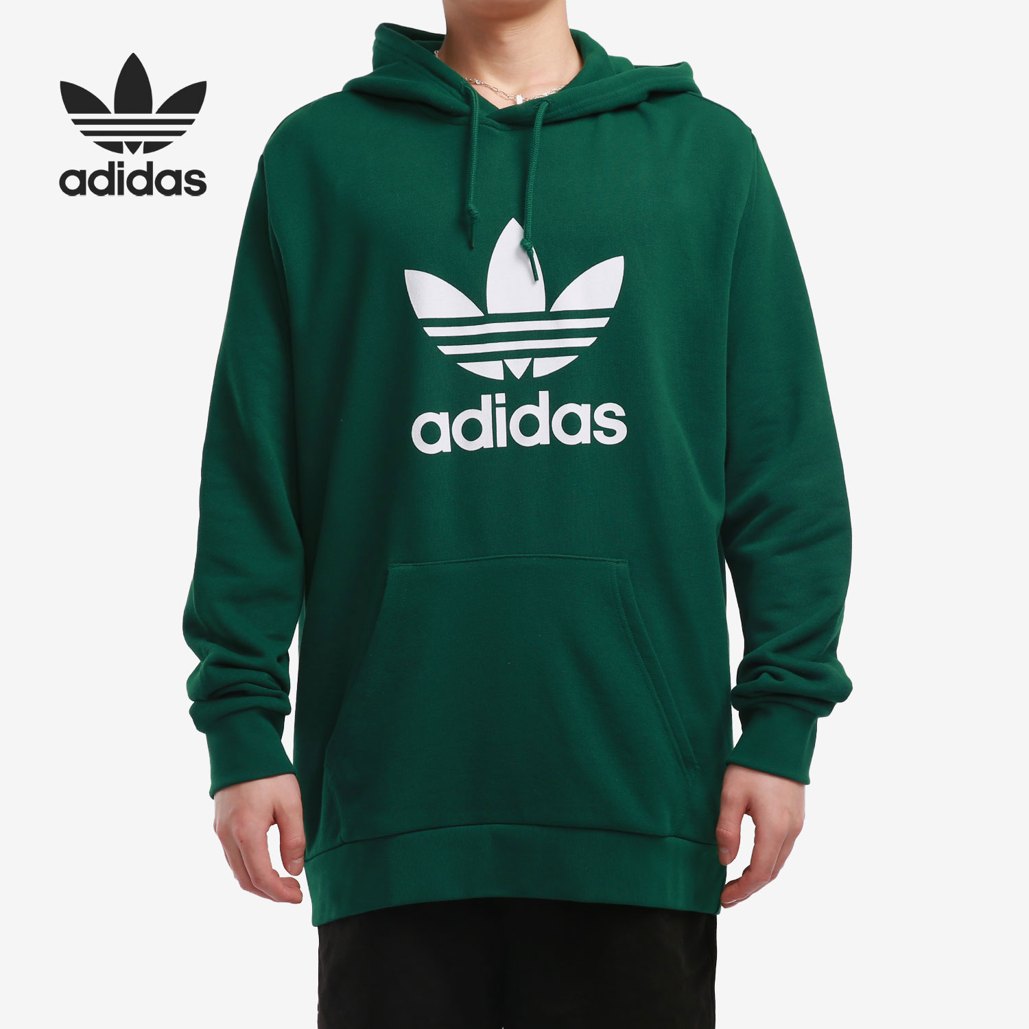 Adidas/阿迪达斯正品三叶草 男子秋季休闲运动套头卫衣 GJ8300