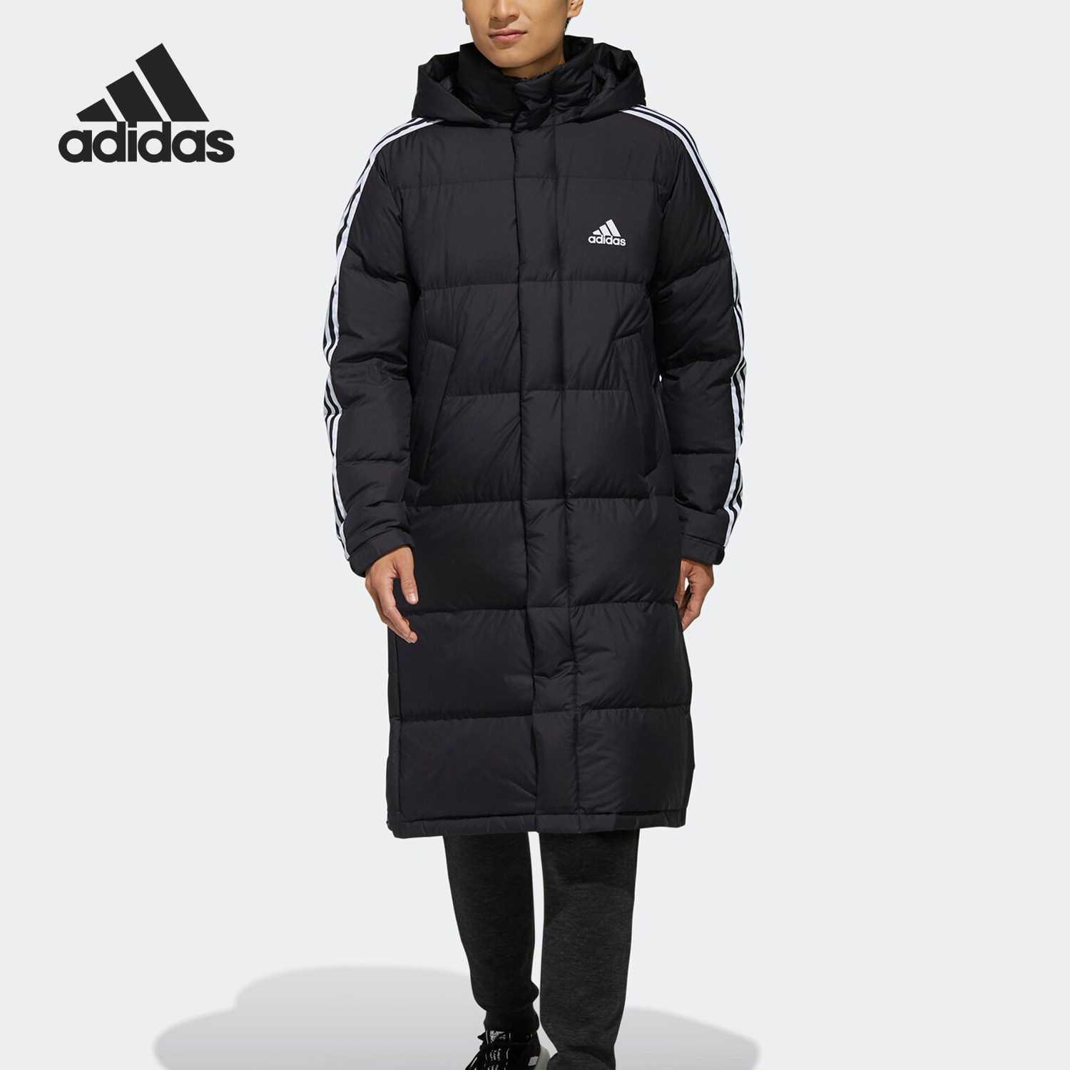 Adidas/阿迪达斯正品当季新款男子长款保暖运动羽绒服EH3969