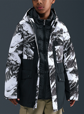 Nike/耐克正品2025大童休闲三防三合一两件套羽绒服IQ9989-100