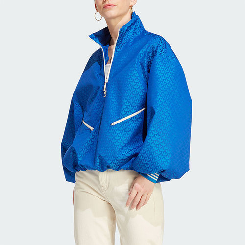 阿迪达斯女子运动半开拉链套头衫