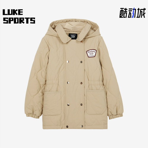 斯凯奇女童轻盈保暖连帽棉服