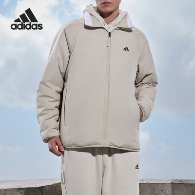 Adidas/阿迪达斯正品运动男女双面穿仿羊羔绒夹棉外套IT8710