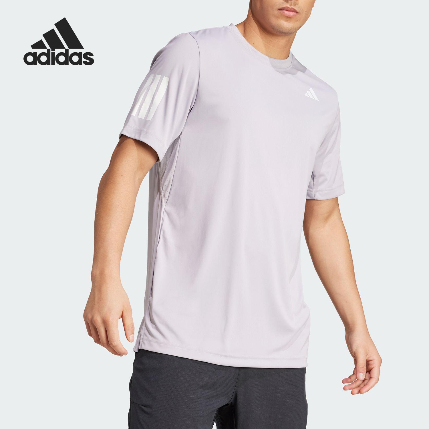 Adidas/阿迪达斯官方正品CLUB 3STR TEE男士网球短袖T恤JZ3490