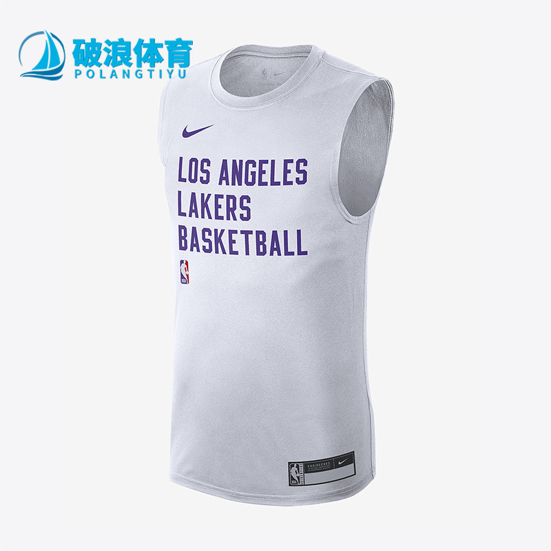 Nike耐克正品男训练透气湖人队经典美式无袖篮球背心HF7458-100