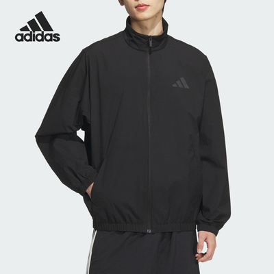 Adidas/阿迪达斯官方正品2025新款男士梭织立领夹克外套JZ8408