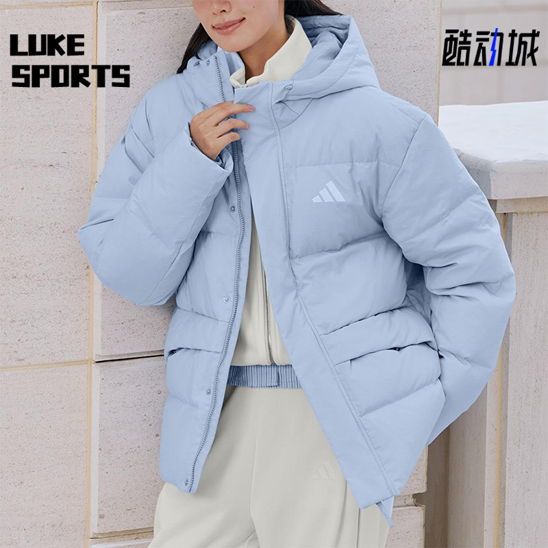 Adidas/阿迪达斯正品LINEAR男士连帽运动休闲保暖羽绒服KS6486