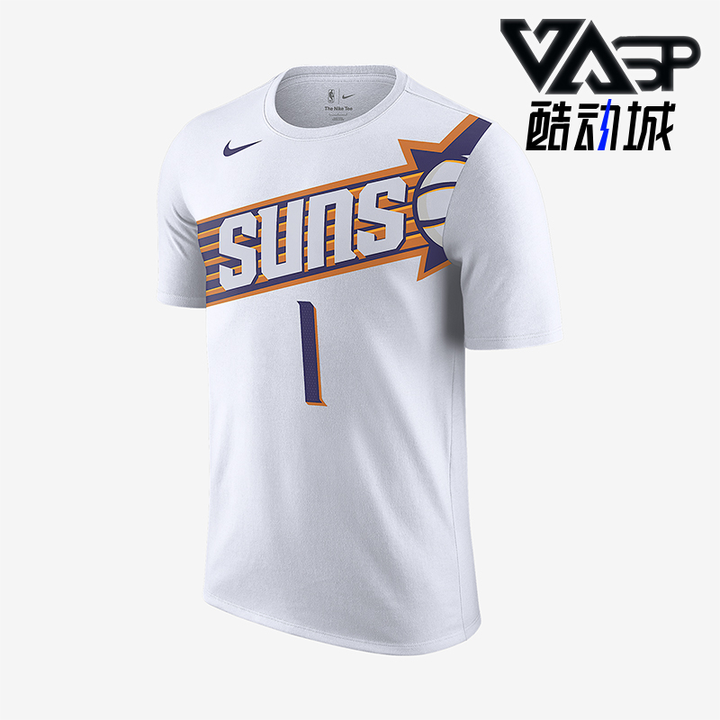 Nike/耐克正品Devin Booker男士休闲运动透气图案短袖FD9807-109