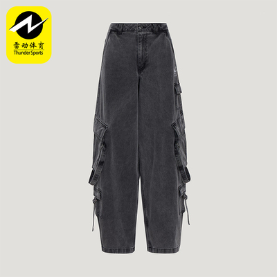 Adidas/阿迪达斯正品三叶草女士多口袋工装经典牛仔运动裤KU9535