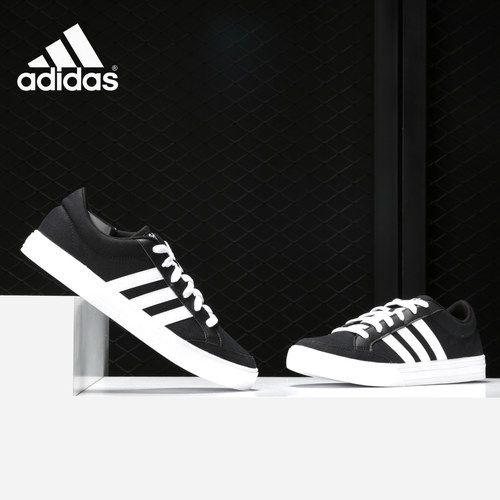 Adidas/阿迪达斯官方正品男女时尚休闲低帮轻便帆布运动鞋AW3890